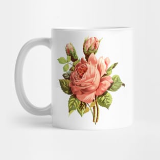 Vintage Rose Flower Mug